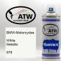 Preview: BMW-Motorcycles, White Metallic, 678: 400ml Sprühdose, von ATW Autoteile West.